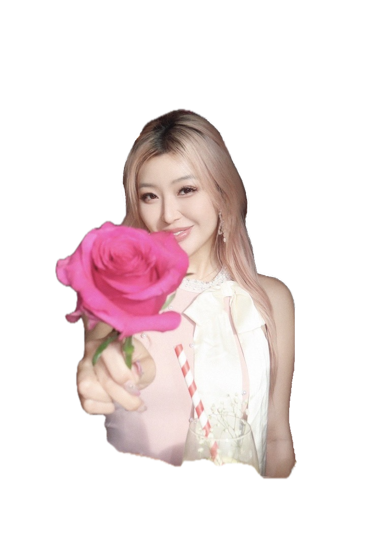 Pink flower emblem for Goddess Kami